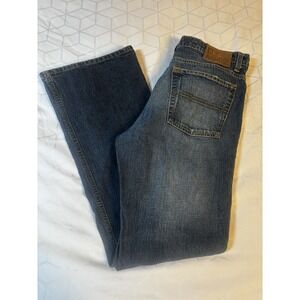 Polo Ralph‎ Lauren Flare Jeans Womens 13/14 Blue Dark Wash Front Pocket 70s